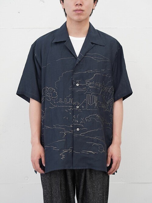 EMBROIDERY OPEN COLLAR SHIRT｜YOKE 女裝 & 男裝