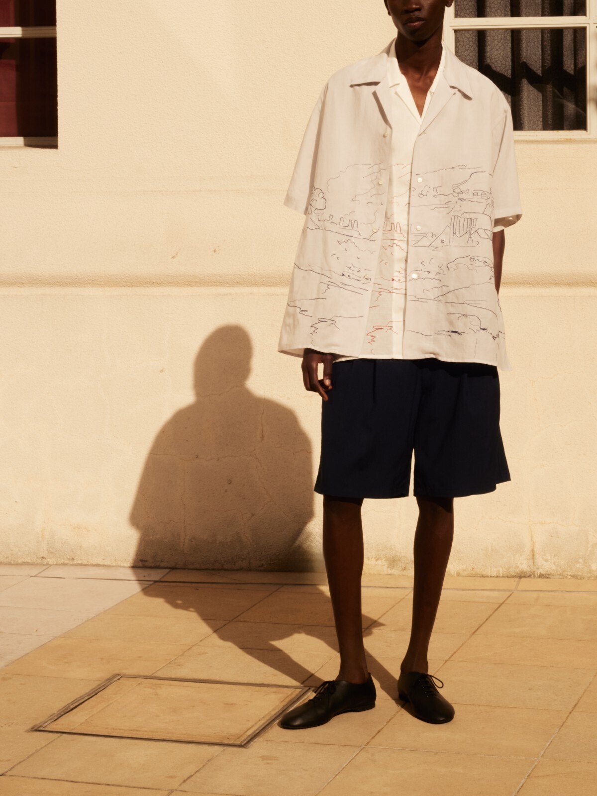 YOKE 女士 & 男士 EMBROIDERY OPEN COLLAR SHIRT 图片11