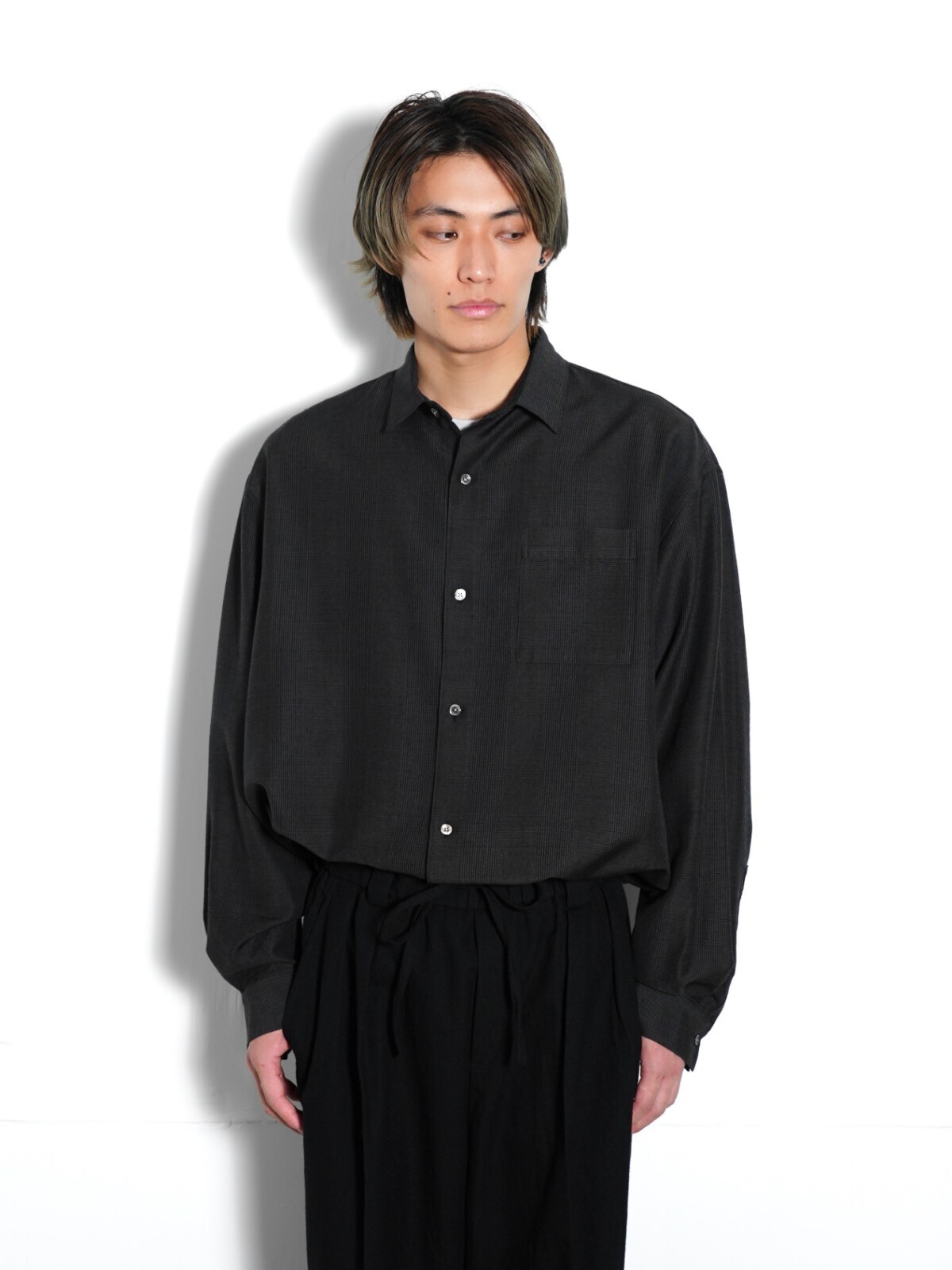 Blanc YM WOMENS & MENS Plaid Wide Shirt IMAGE15