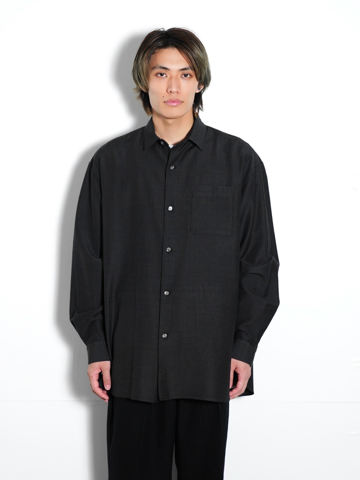 Blanc YM WOMENS & MENS Plaid Wide Shirt IMAGE14