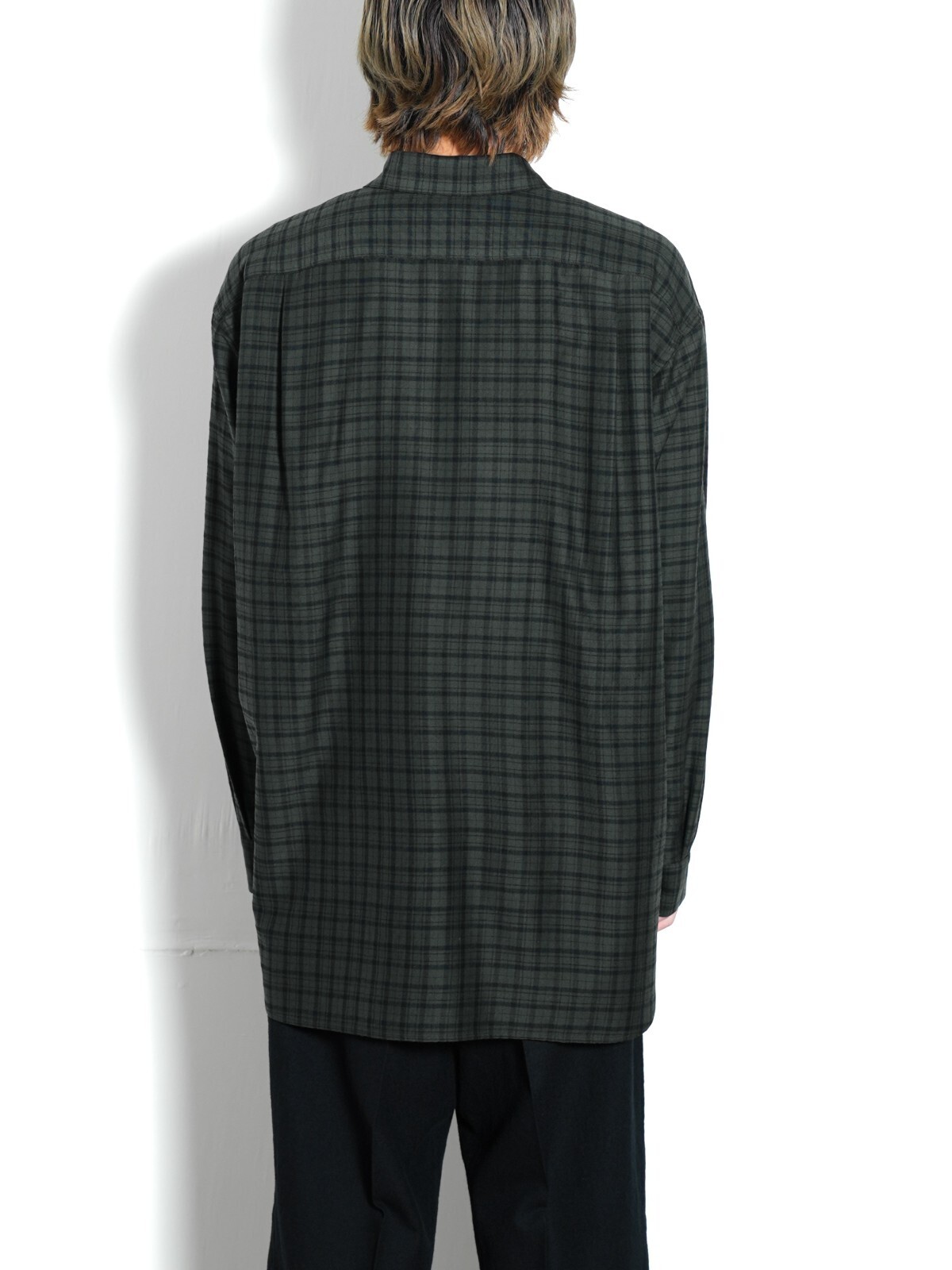 Blanc YM WOMENS & MENS Plaid Wide Shirt IMAGE7