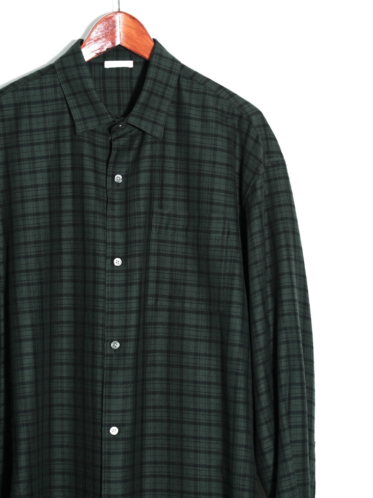 Blanc YM WOMENS & MENS Plaid Wide Shirt IMAGE2