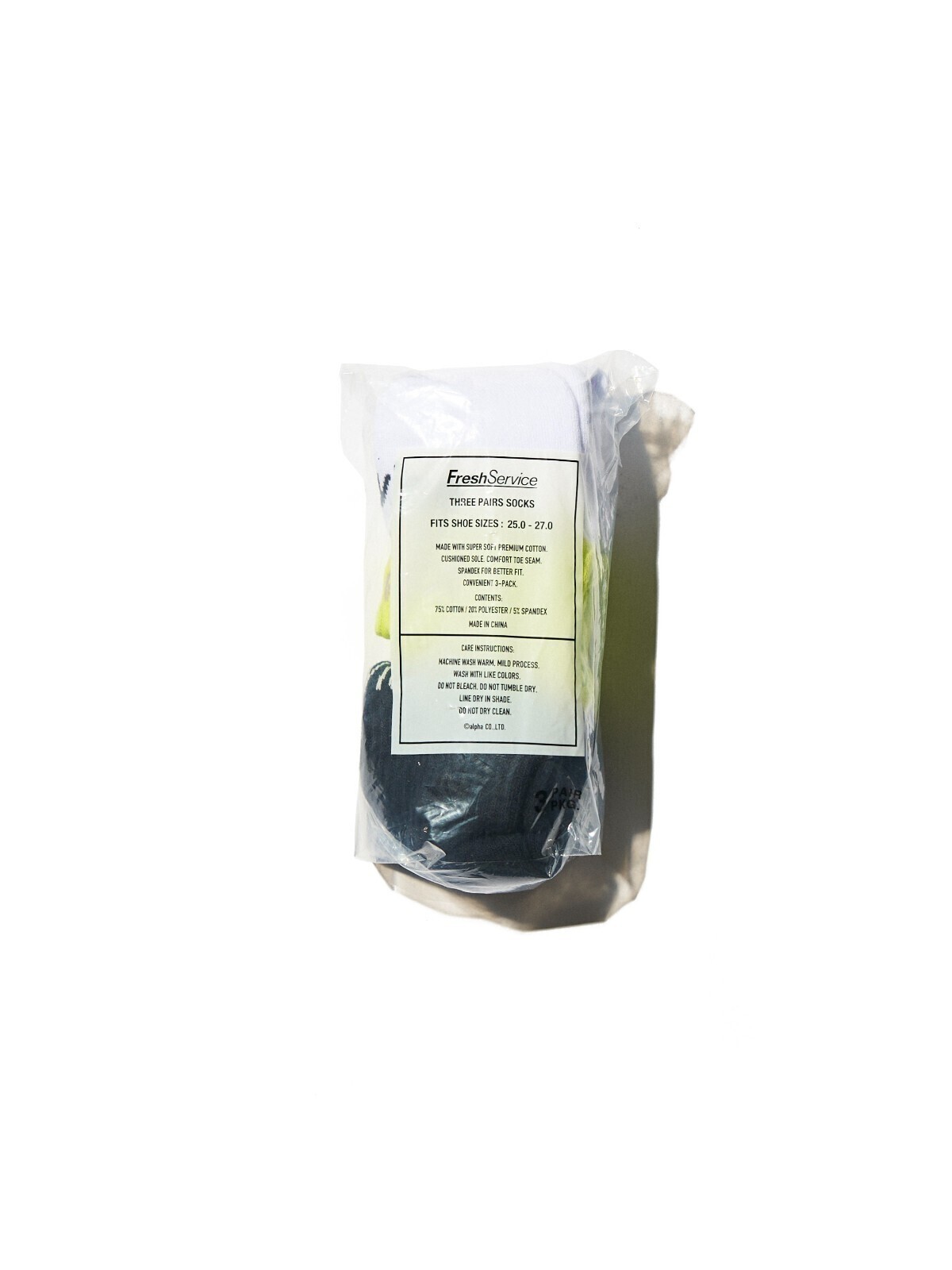 FreshService WOMENS & MENS SIGNATURE 3-PACK SOCKS (25SS) IMAGE1