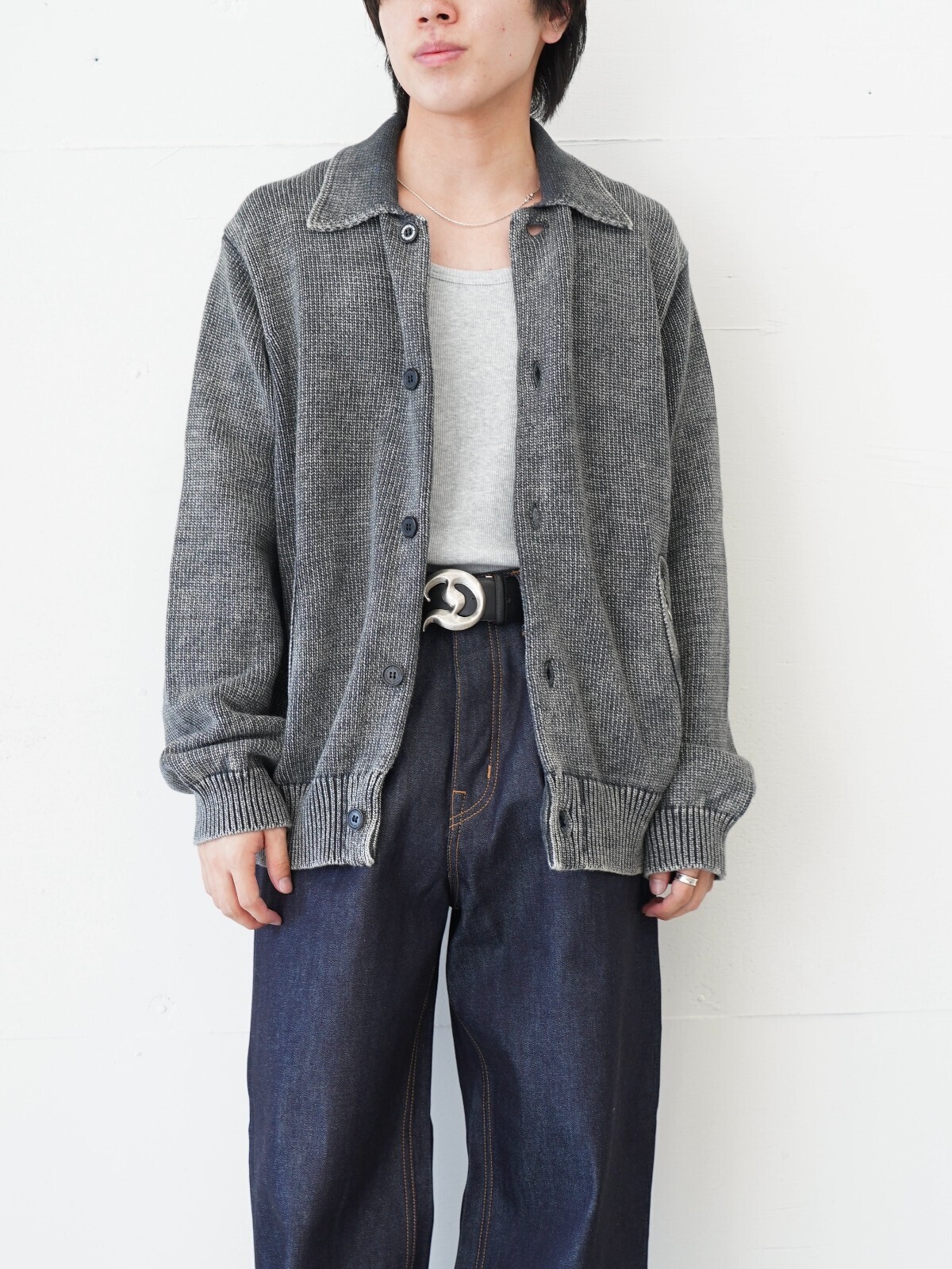 DAIRIKU 男士 Vintage Dyed Knit Jacket 图片1