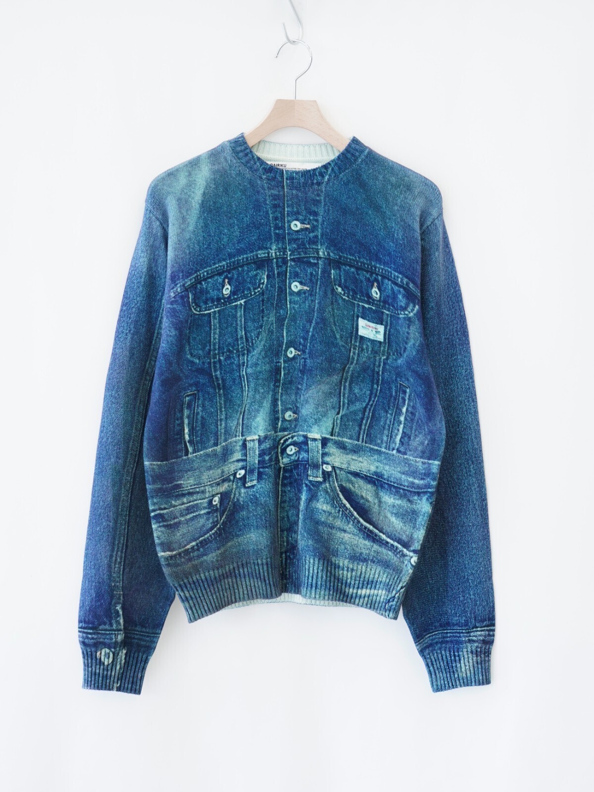 ダイリク メンズ タックインデニム トランスクリプションニット 画像5