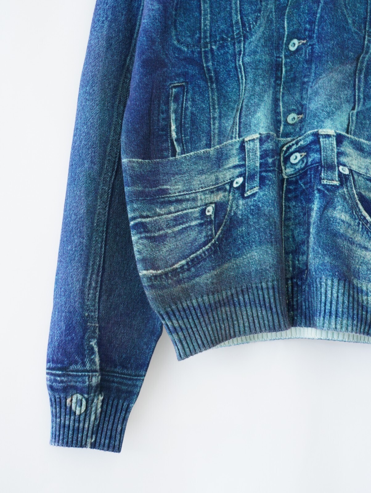 ダイリク メンズ タックインデニム トランスクリプションニット 画像7