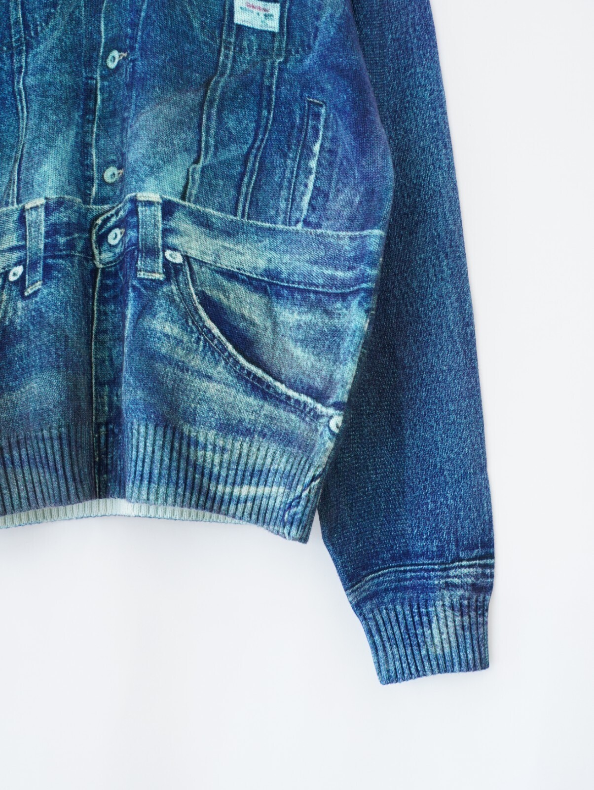 ダイリク メンズ タックインデニム トランスクリプションニット 画像6