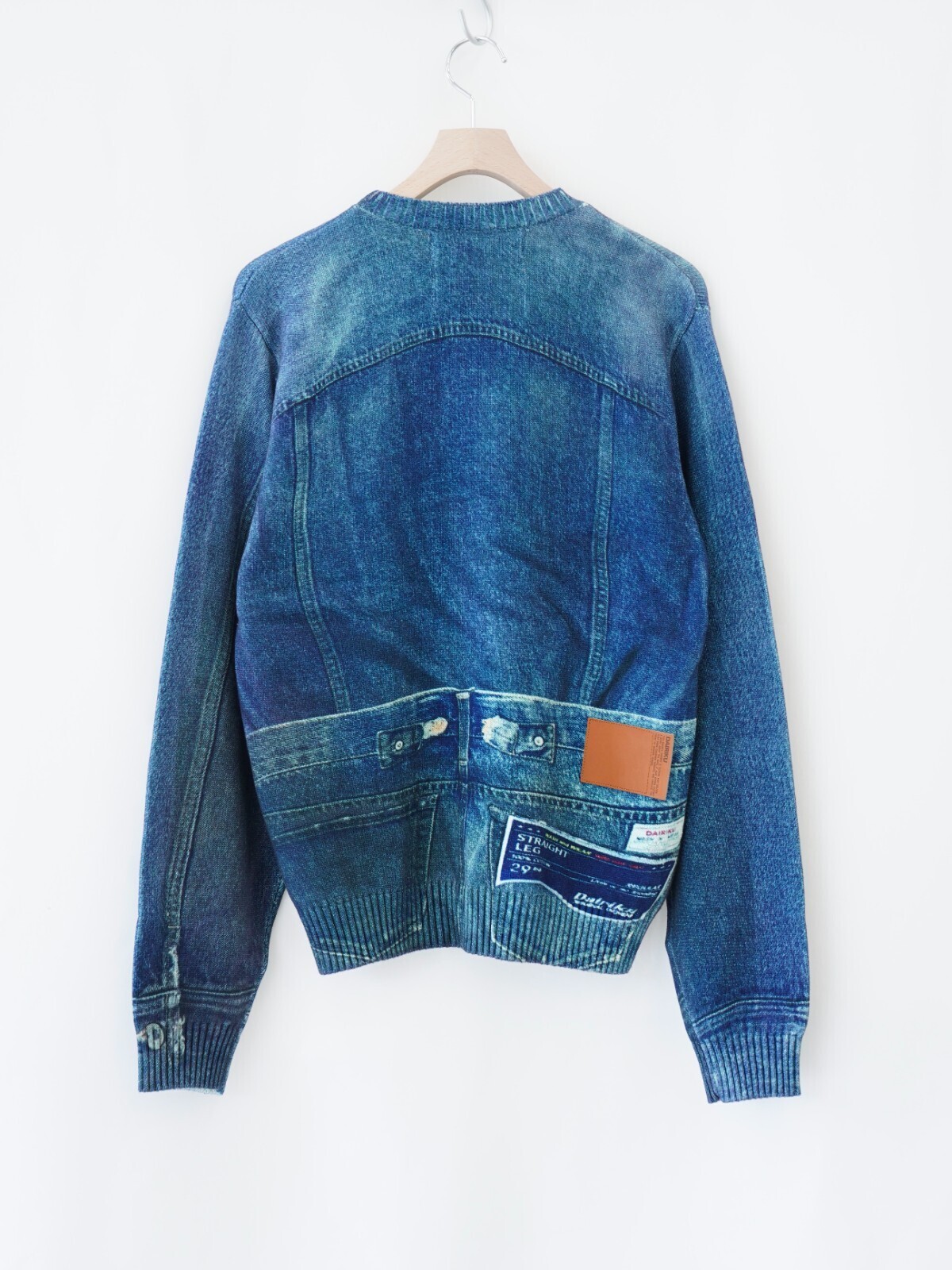 ダイリク メンズ タックインデニム トランスクリプションニット 画像10