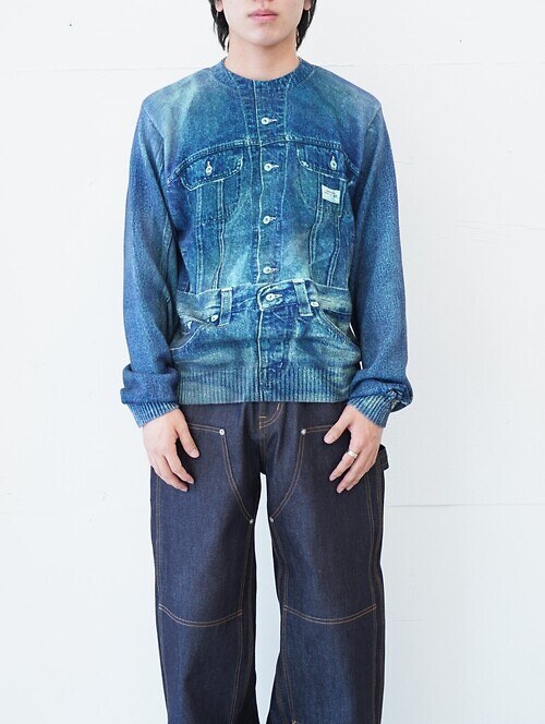 Tuck In Denim Transcription Knit｜DAIRIKU 男士