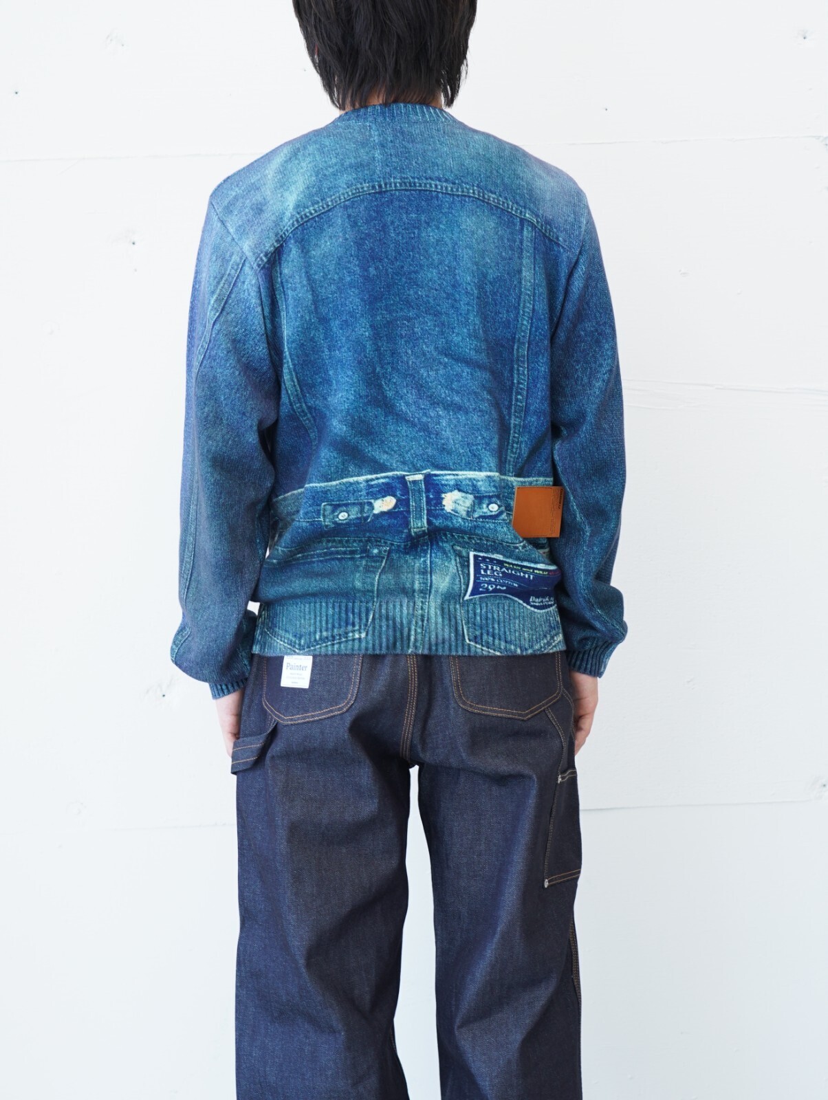 ダイリク メンズ タックインデニム トランスクリプションニット 画像3