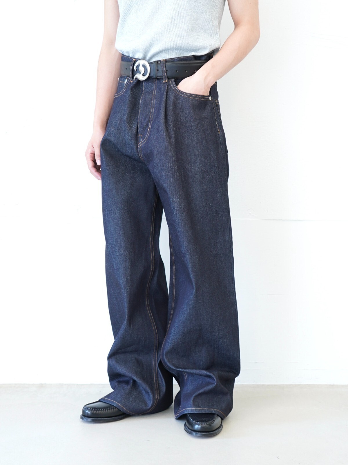 ダイリク メンズ "Wide" リジッドデニムパンツ 画像4