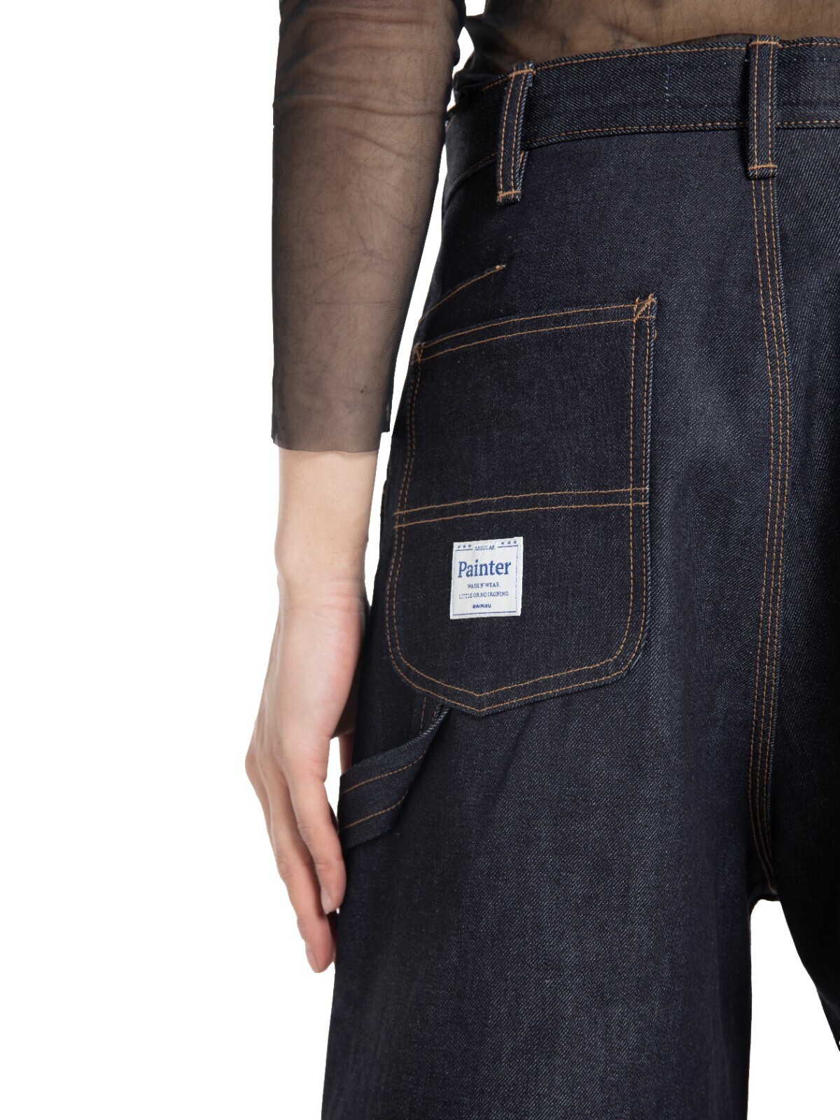 ダイリク メンズ リジッドペインターデニムワイドパンツ 画像8