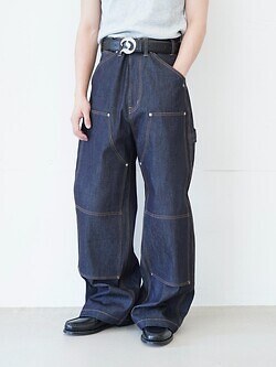 DAIRIKU 男士 Rigid Painter Denim Wide Pants 图片4