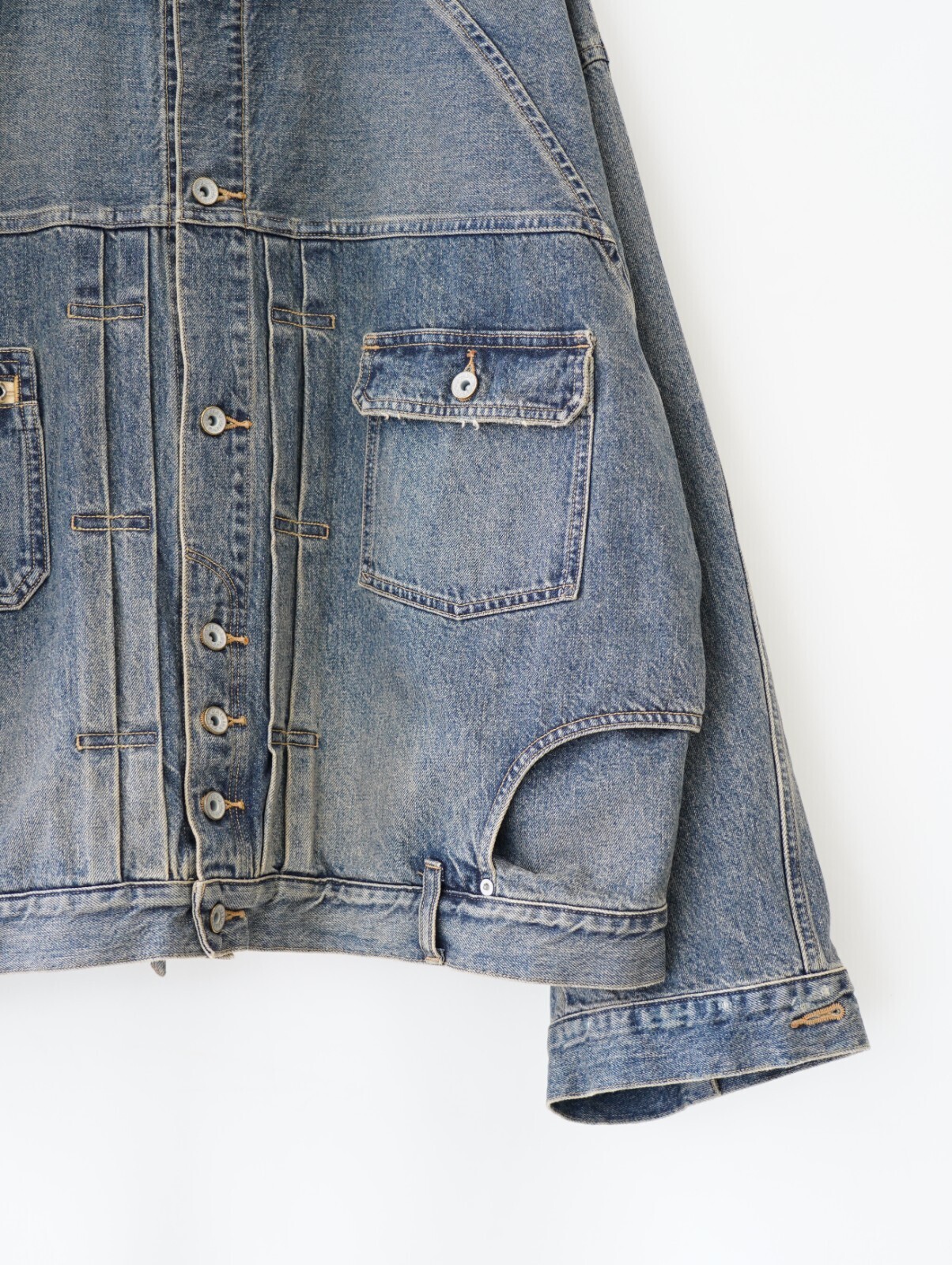 DAIRIKU MENS "Inception" Vintage Washed Denim Jacket IMAGE11