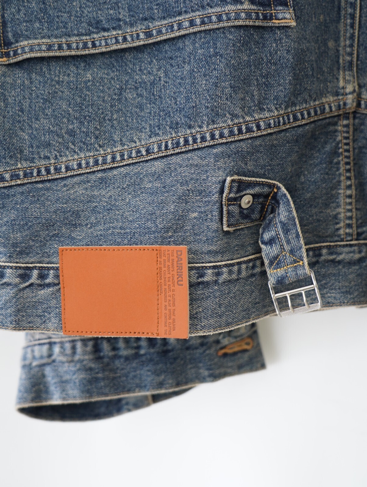 DAIRIKU MENS "Inception" Vintage Washed Denim Jacket IMAGE15