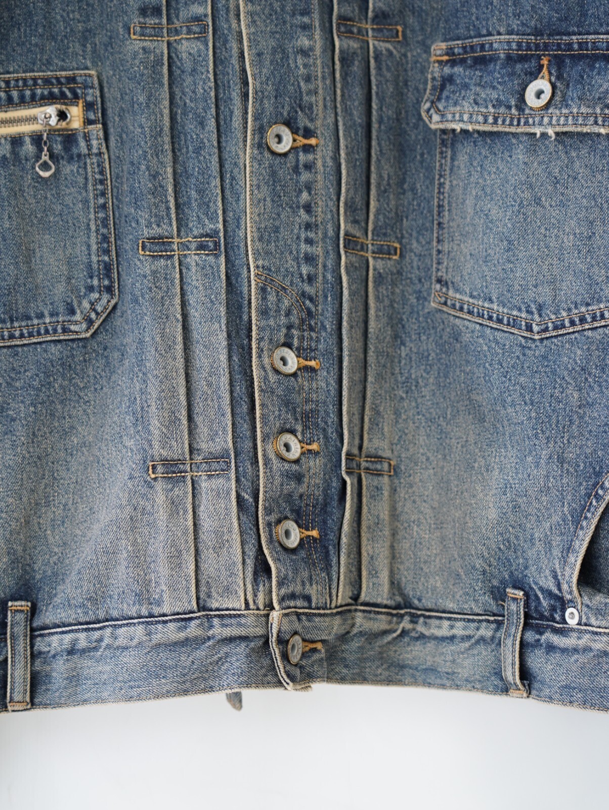 DAIRIKU MENS "Inception" Vintage Washed Denim Jacket IMAGE12