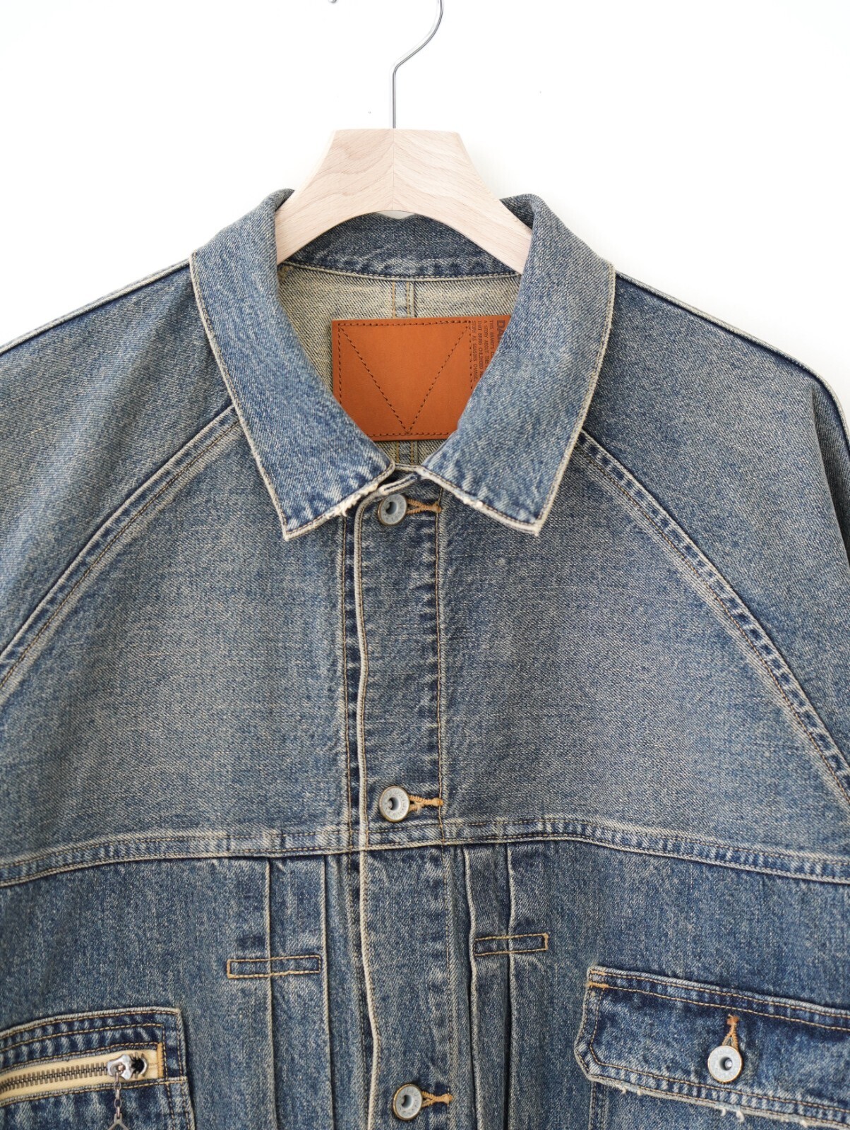 DAIRIKU MENS "Inception" Vintage Washed Denim Jacket IMAGE9