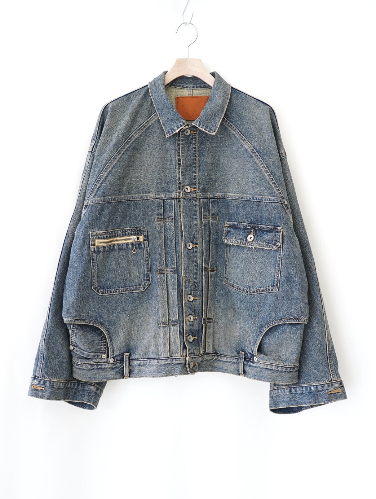 DAIRIKU MENS "Inception" Vintage Washed Denim Jacket IMAGE6