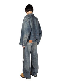DAIRIKU MENS "Inception" Vintage Washed Denim Jacket IMAGE5