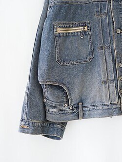 DAIRIKU MENS "Inception" Vintage Washed Denim Jacket IMAGE10