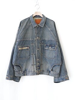 DAIRIKU MENS "Inception" Vintage Washed Denim Jacket IMAGE6