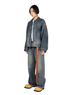 DAIRIKU MENS "Inception" Vintage Washed Denim Jacket IMAGE4