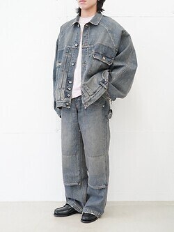 DAIRIKU MENS "Inception" Vintage Washed Denim Jacket IMAGE7
