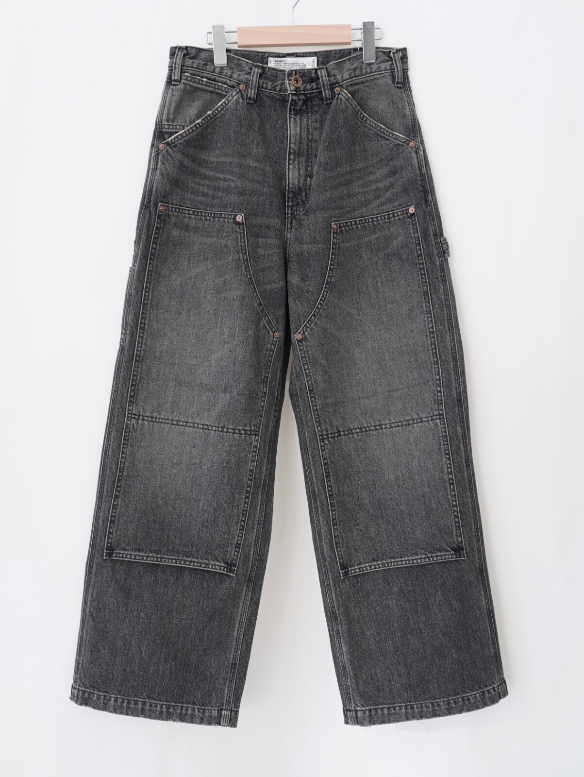 DAIRIKU 남성 Vintage Washed Painter Denim Wide Pants 이미지16