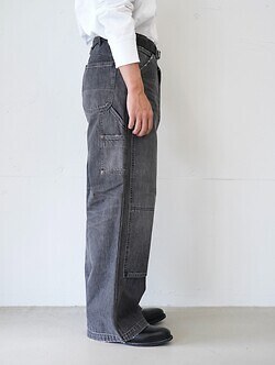 ダイリク メンズ ヴィンテージウォッシュド ペインターデニムワイドパンツ 画像13