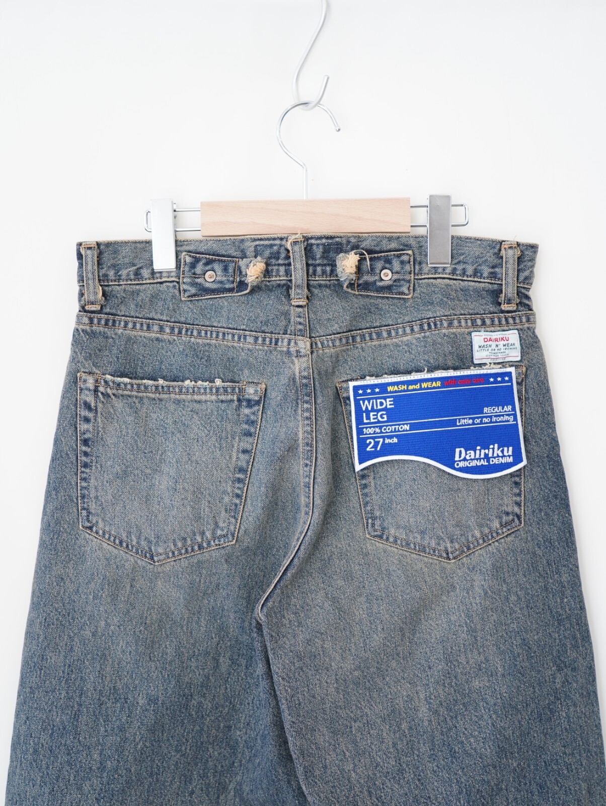 DAIRIKU 남성 "Wide" Vintage Denim Pants (25AW) 이미지8