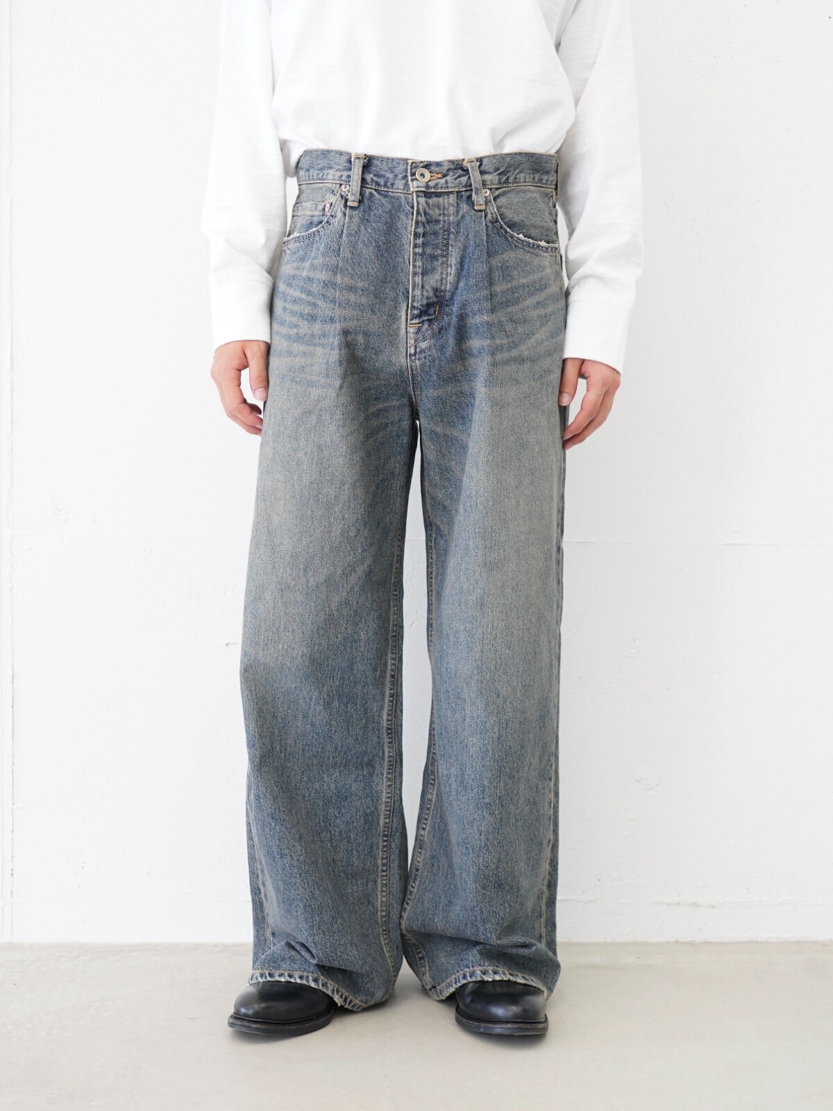ダイリク メンズ "Wide" ヴィンテージデニムパンツ 画像1