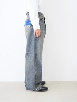 ダイリク メンズ "Wide" ヴィンテージデニムパンツ 画像2
