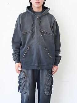 DAIRIKU 男士 5-Zip Vintage Dyed Hoodie 图片2