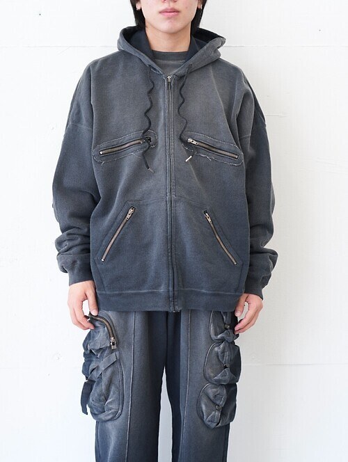 5-Zip Vintage Dyed Hoodie｜DAIRIKU MENS