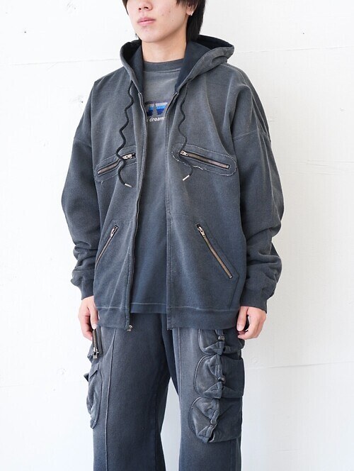 5-Zip Vintage Dyed Hoodie｜DAIRIKU 男士