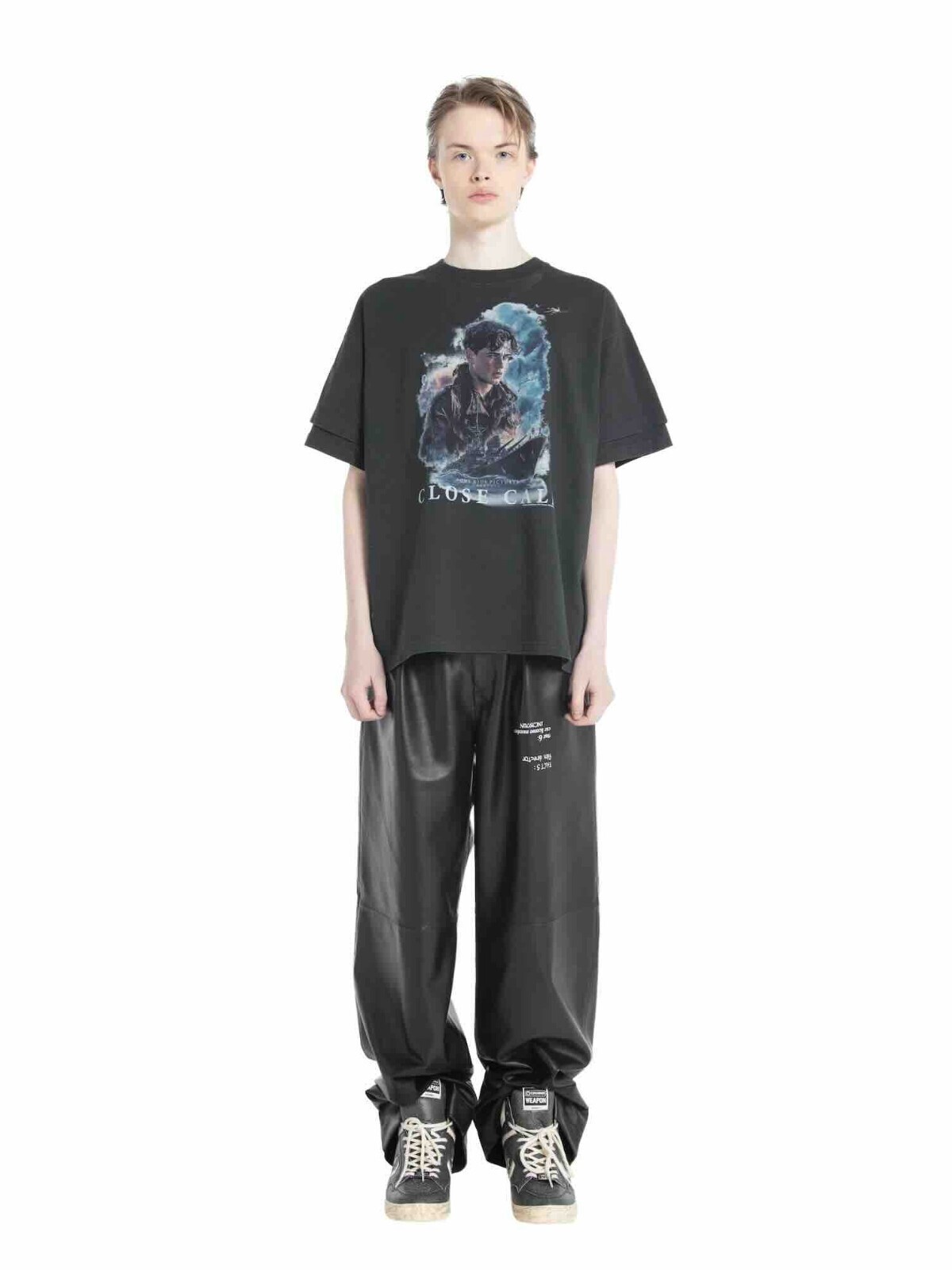 ダイリク メンズ Movie"CLOSE CALL" スイッチングTシャツ 画像2