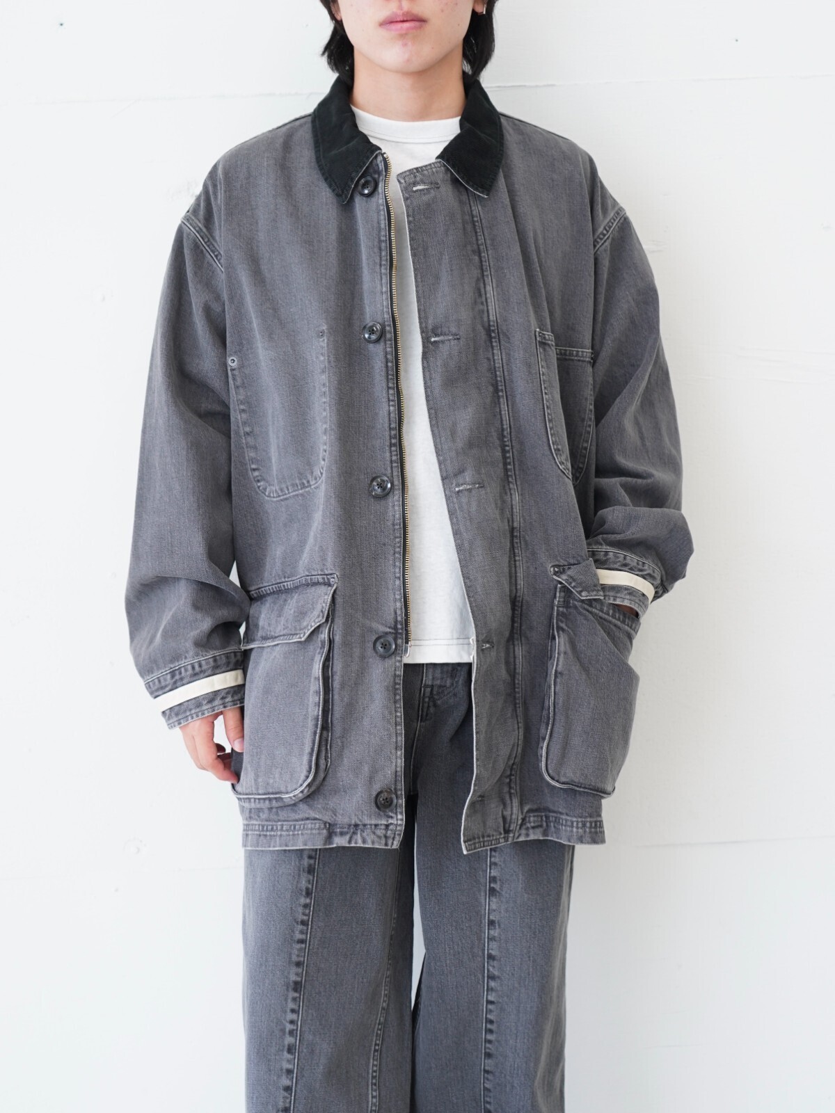 ユーロ　ヴィンテージ　カバーオール　コート ヴィンテージデニムカバーオールハーフコート - ヨーク メンズ