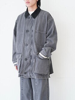 YOKE 男士 Vintaged Denim Coverall Half Coat 图片5