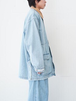 YOKE 男士 Vintaged Denim Coverall Half Coat 图片16