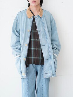 YOKE 男士 Vintaged Denim Coverall Half Coat 图片19