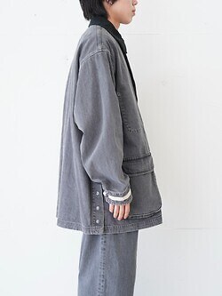 YOKE 男士 Vintaged Denim Coverall Half Coat 图片2