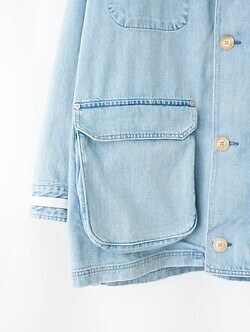 YOKE 男士 Vintaged Denim Coverall Half Coat 图片24