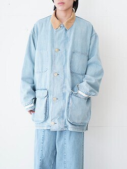 YOKE 男士 Vintaged Denim Coverall Half Coat 图片18