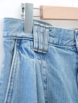 YOKE 남성 Vintaged Wash Denim 3pleated Wide-leg Trousers 이미지20
