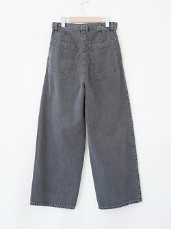 YOKE 남성 Vintaged Wash Denim 3pleated Wide-leg Trousers 이미지10
