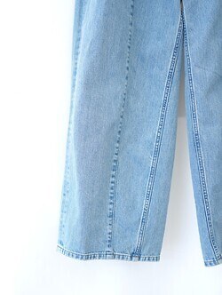 YOKE 남성 Vintaged Wash Denim 3pleated Wide-leg Trousers 이미지18