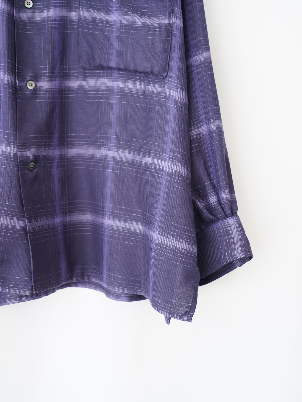 YOKE WOMENS & MENS Ombre Plaid Wpocket Shirt IMAGE20