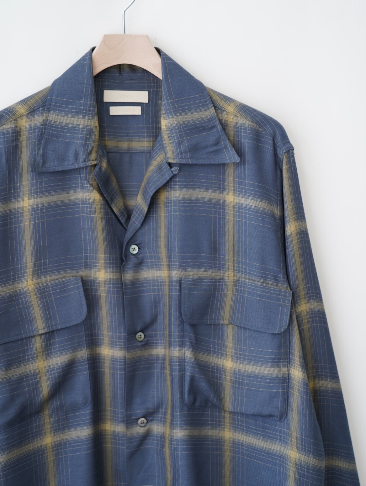 YOKE WOMENS & MENS Ombre Plaid Wpocket Shirt IMAGE27