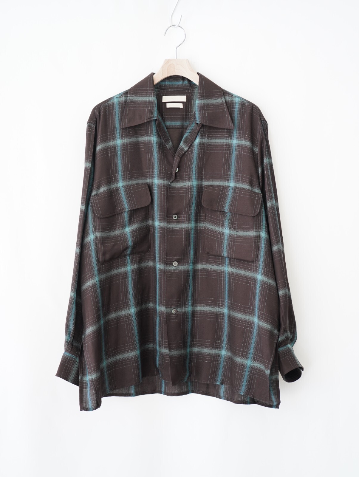 YOKE WOMENS & MENS Ombre Plaid Wpocket Shirt IMAGE5