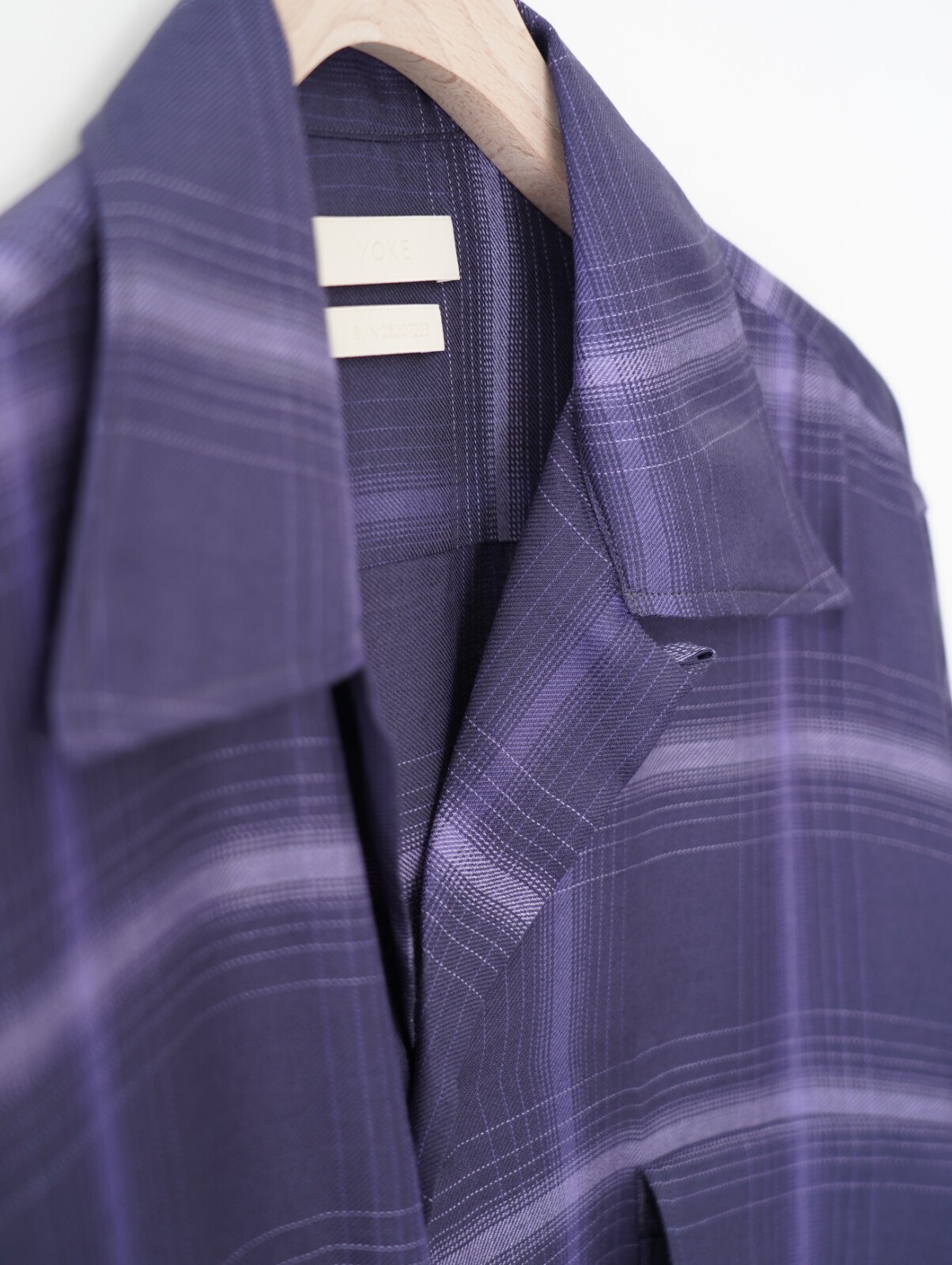 YOKE WOMENS & MENS Ombre Plaid Wpocket Shirt IMAGE19